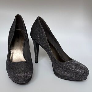 FIONI Clothing Black Sparkle Heels